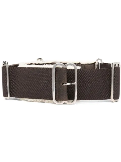 Gianfranco Ferré Pre-Owned 1990s shearling-trim buckle belt