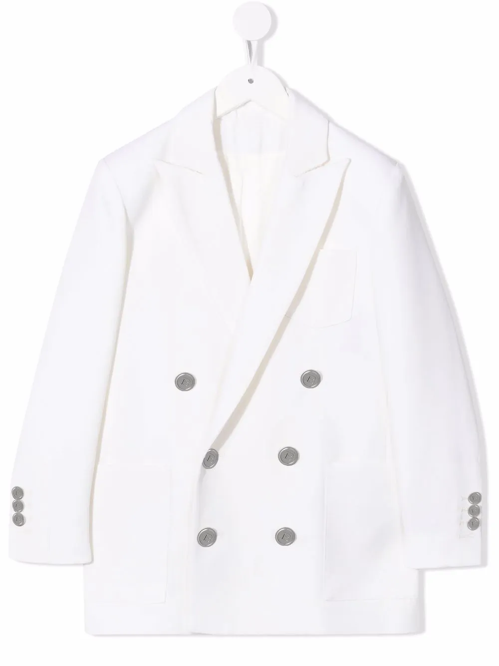 

Balmain Kids blazer con doble botonadura - Blanco