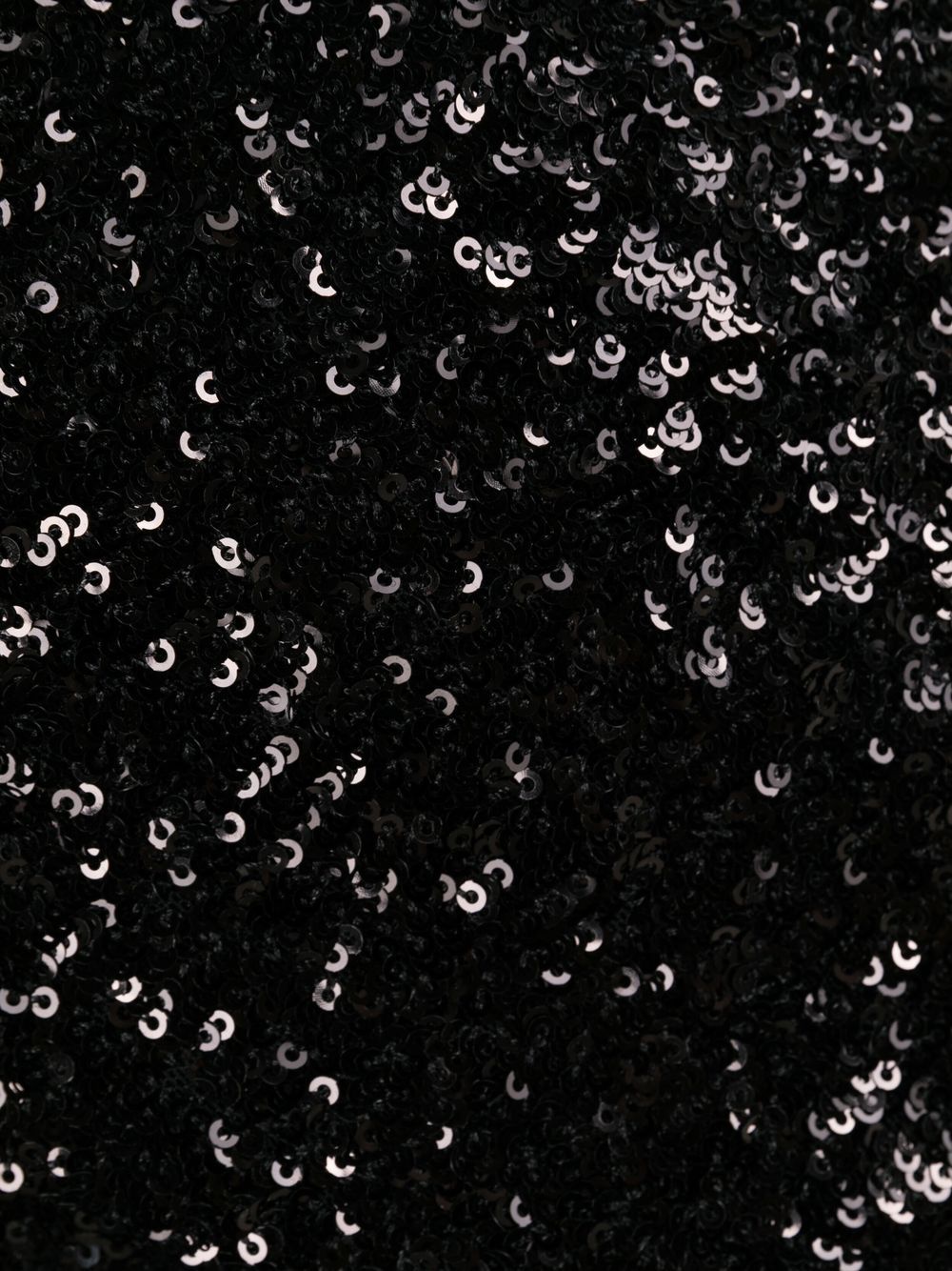 Black Sequins Fabric Swatch