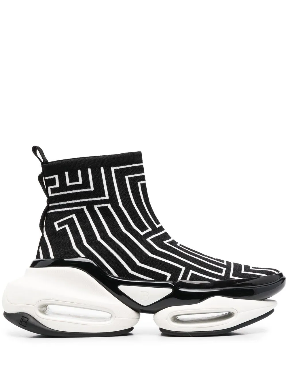 

Balmain tenis Bold Hiking Monogram - Negro