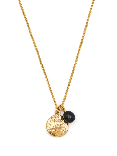 DOWER AND HALL hammered pearl-detail necklace