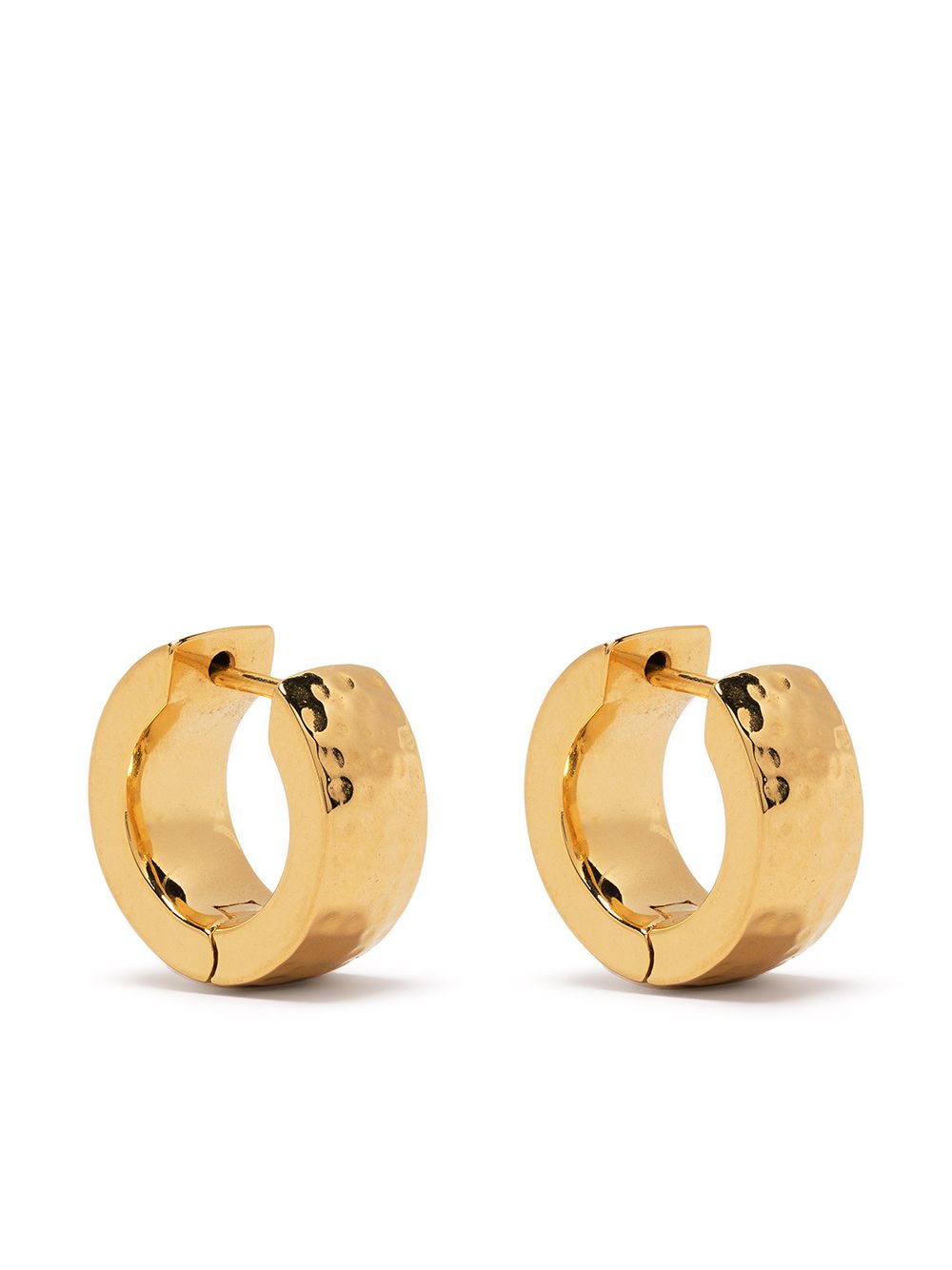 Shop Dower & Hall Chubby Nomad Huggie Hoops In Gold