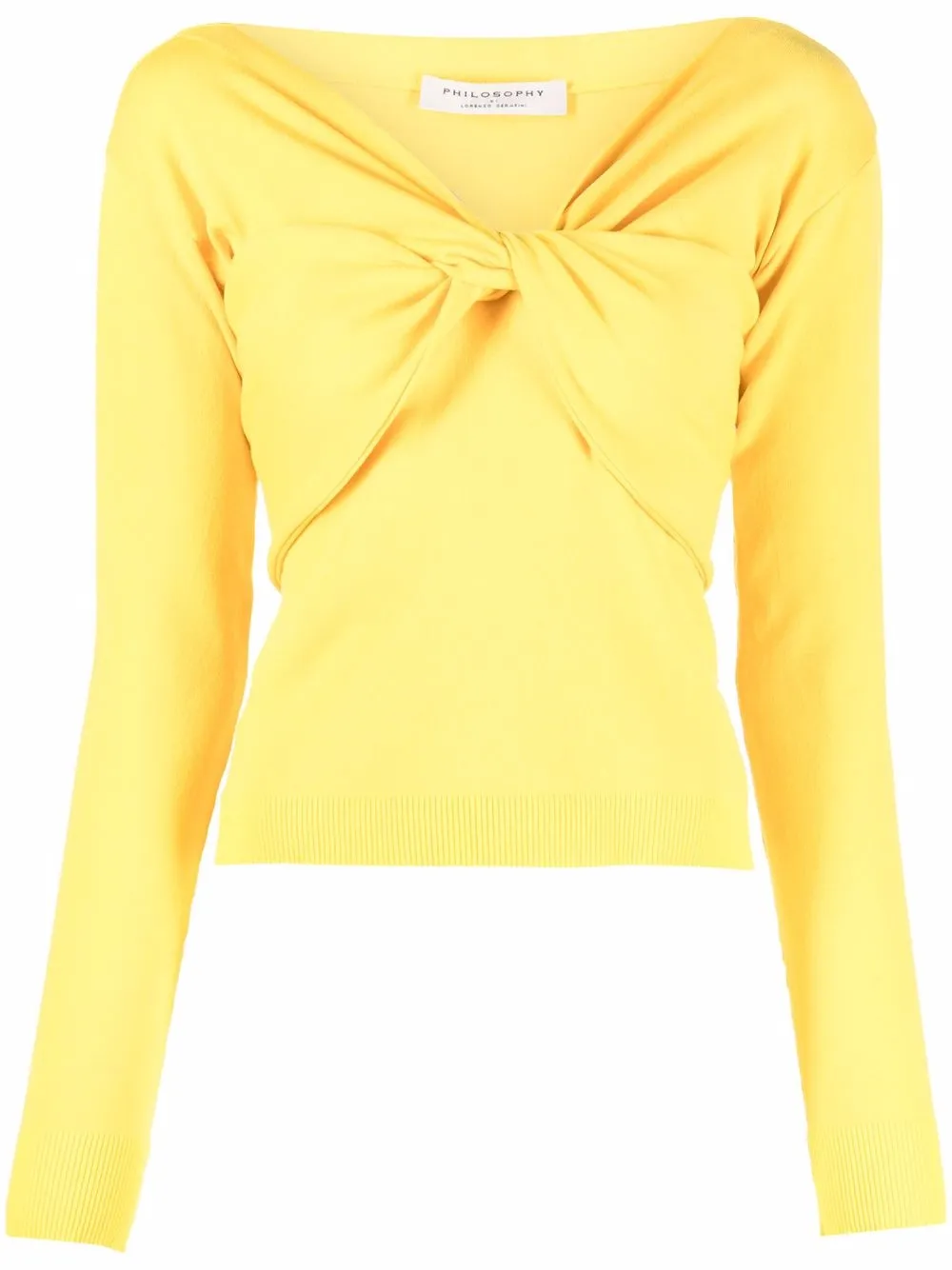 

Philosophy Di Lorenzo Serafini gathered-neck top - Yellow