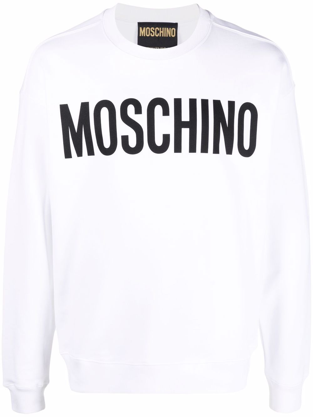 Image 1 of Moschino logo-print organic cotton sweatshirt