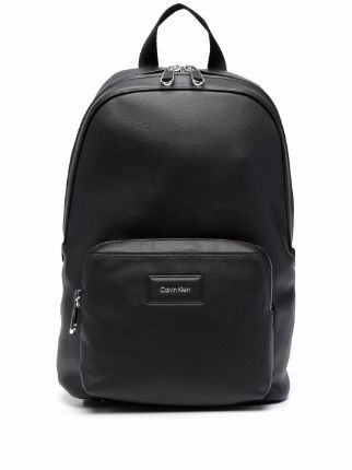 Calvin Klein logo-patch zip-up Backpack - Farfetch