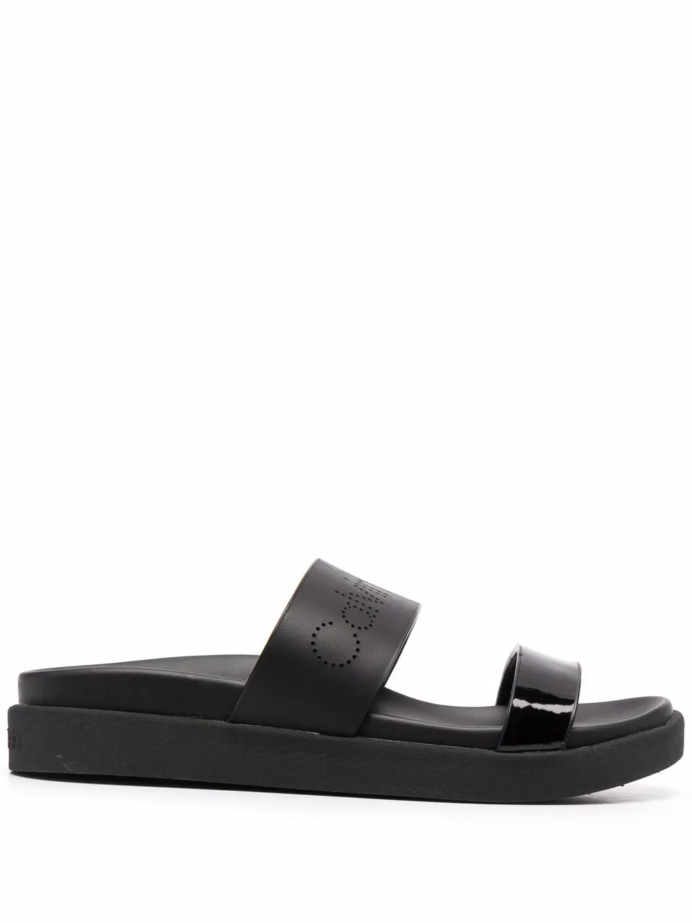 

Calvin Klein perforated-logo slides - Black