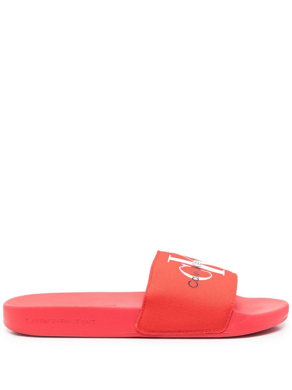 calvin klein canvas sliders