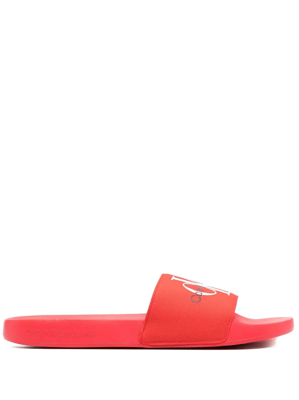 

Calvin Klein Jeans flip flops con logo estampado - Rojo