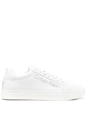 calvin klein all white shoes