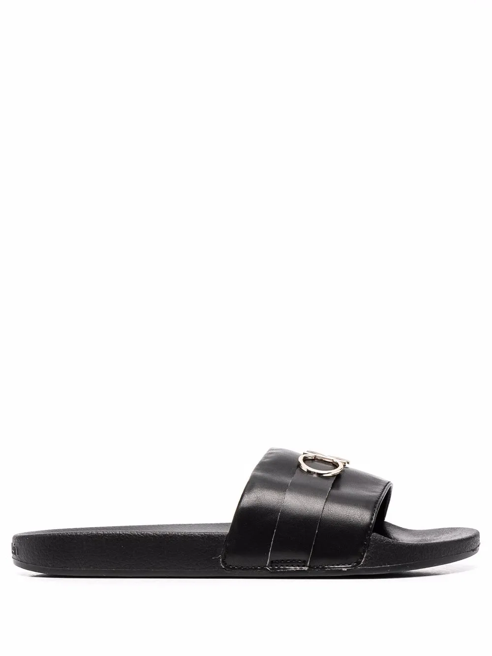 

Calvin Klein sandalias con placa del logo - Negro