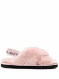 Calvin Klein faux fur open-toe sandals - Pink