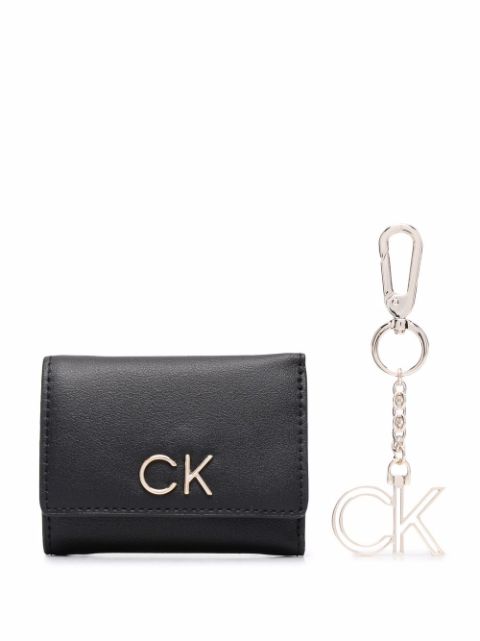 Calvin Klein tri-fold wallet-keychain set