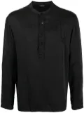 TOM FORD Henley stretch-silk loungewear shirt - Black