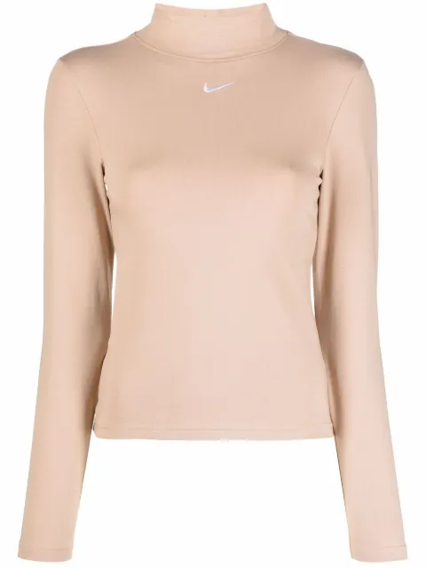 Nike High Neck logo-detail Top - Farfetch