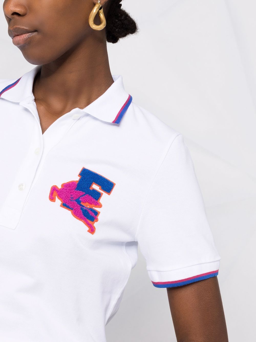 Shop Etro Short-sleeve Polo Top In White