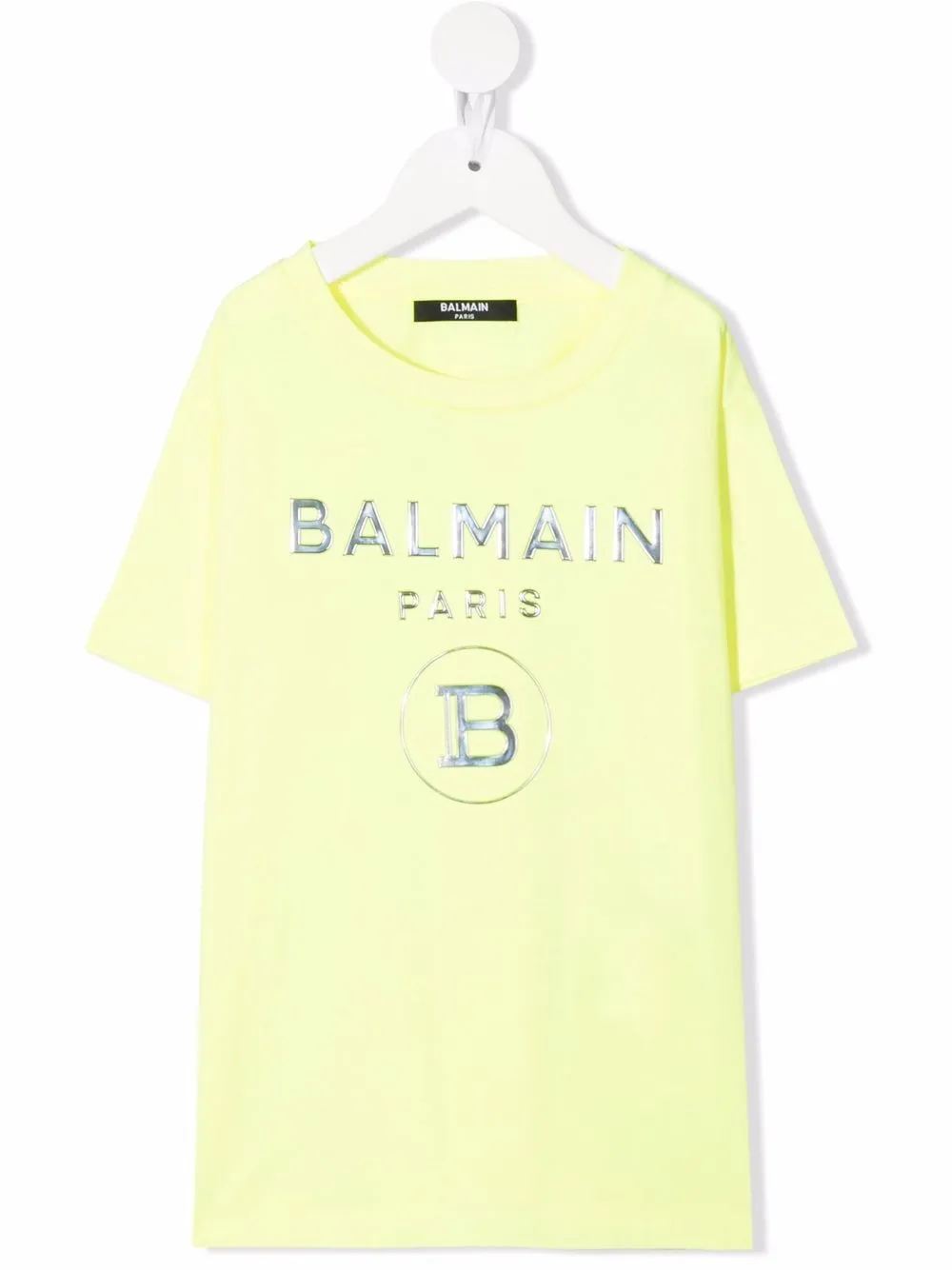 

Balmain Kids playera con logo metalizado - Amarillo