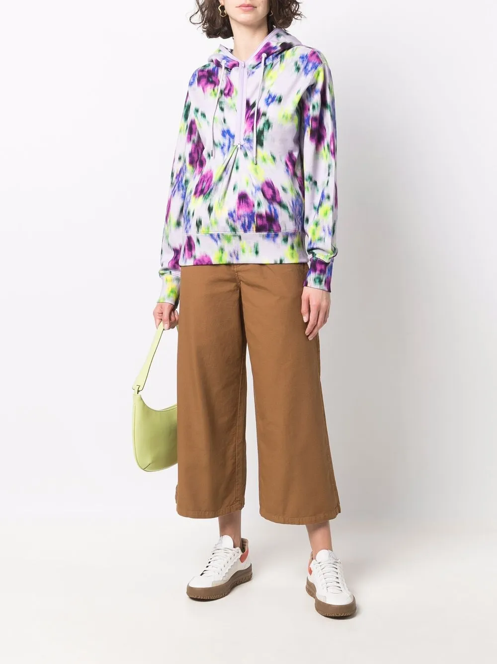 Kenzo Hoodie met tie-dye print - Paars