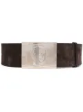 Gianfranco Ferré Pre-Owned 1990s logo-plaque buckle belt - Brown