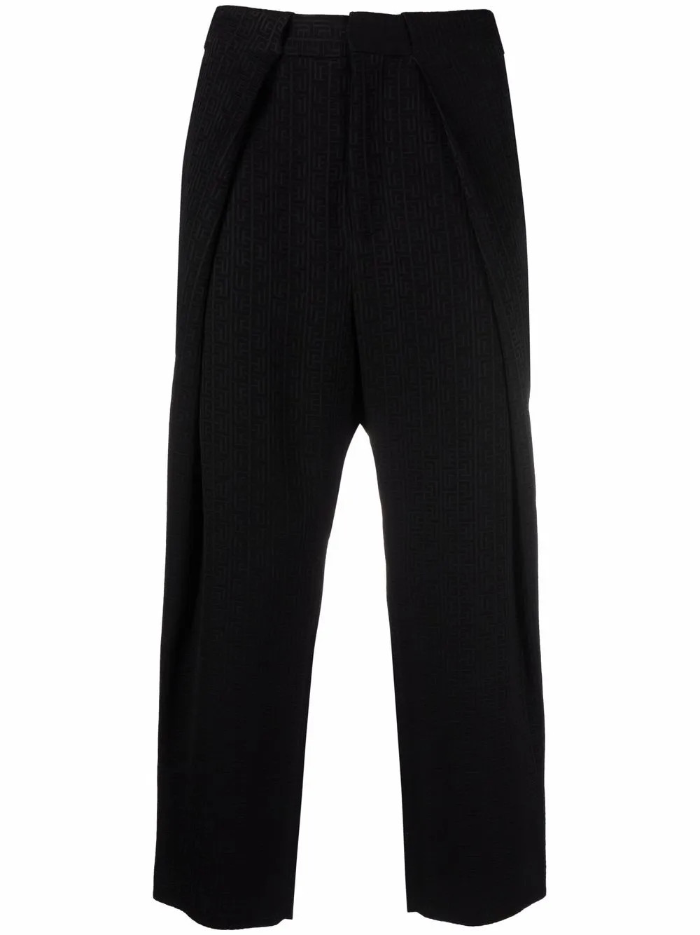 

Balmain pantalones Mini Monogram Draped - Negro