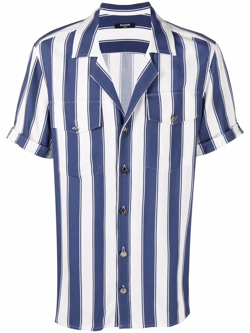 

Balmain striped short-sleeved shirt - White