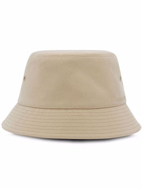 Burberry - embroidered logo bucket hat