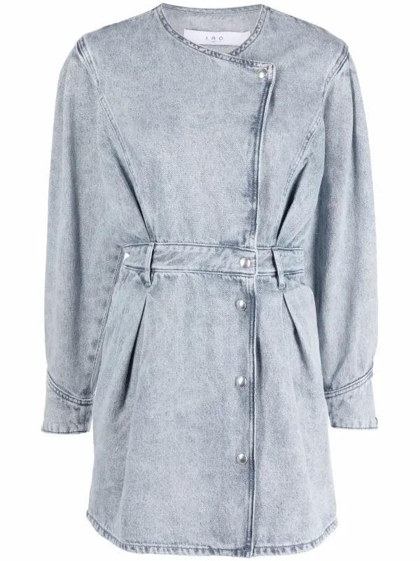 IRO Stone Wash Denim Mini Dress - Farfetch