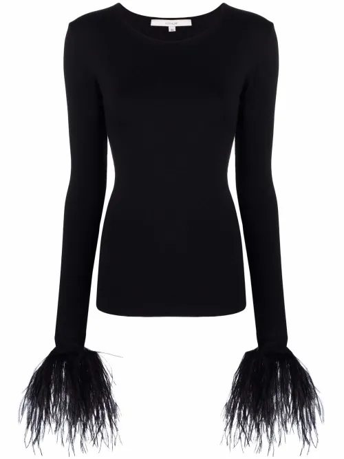 Blouse Elektra ornée de plumes - MANURI - Modalova