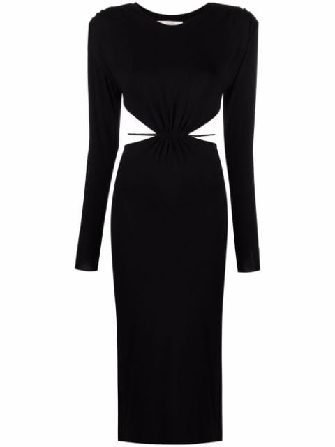 MANURI longsleeved cut-out midi dress