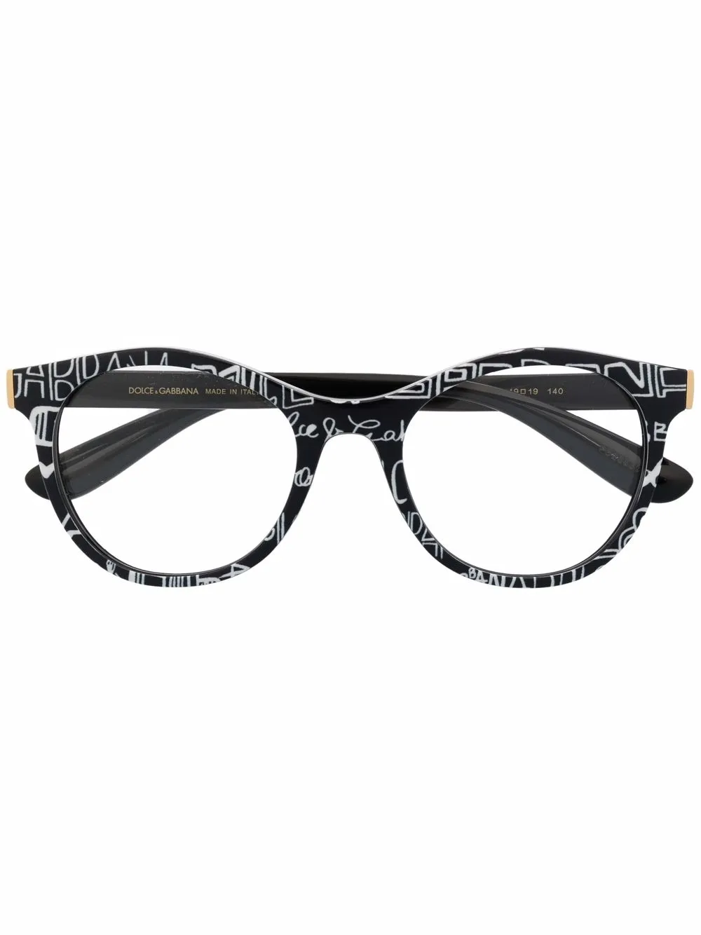 фото Dolce & gabbana eyewear солнцезащитные очки в круглой оправе с монограммой