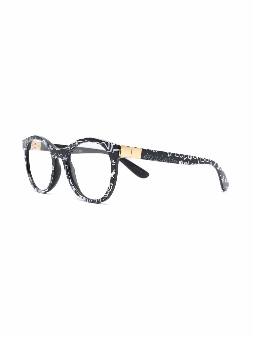 фото Dolce & gabbana eyewear солнцезащитные очки в круглой оправе с монограммой