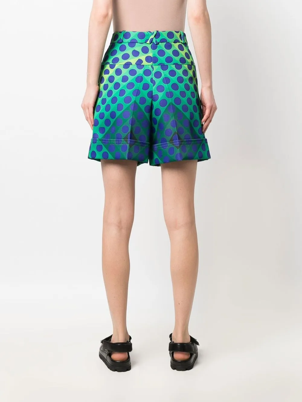 Affordable Rabanne high-waisted graphic-print shorts Women