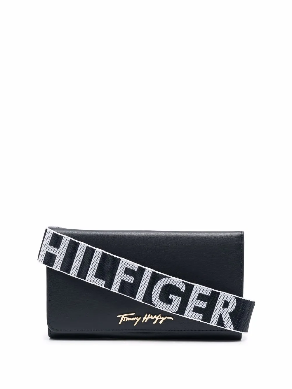 

Tommy Hilfiger bolsa satchel con placa del logo - Azul