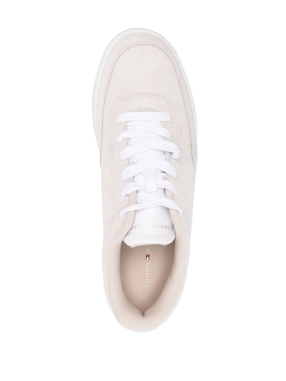 Shop Tommy Hilfiger Elevated Low-top Sneakers In Neutrals