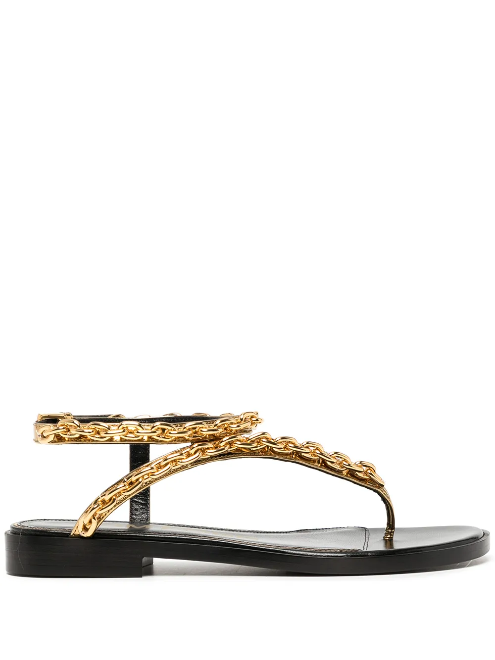 

TOM FORD chain-detail leather sandals - Gold