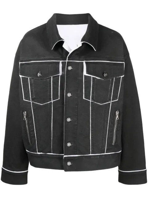 Balmain painted denim jacket
