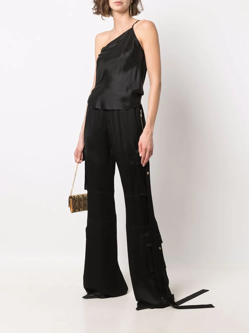 Balmain Satijnen broek - Zwart