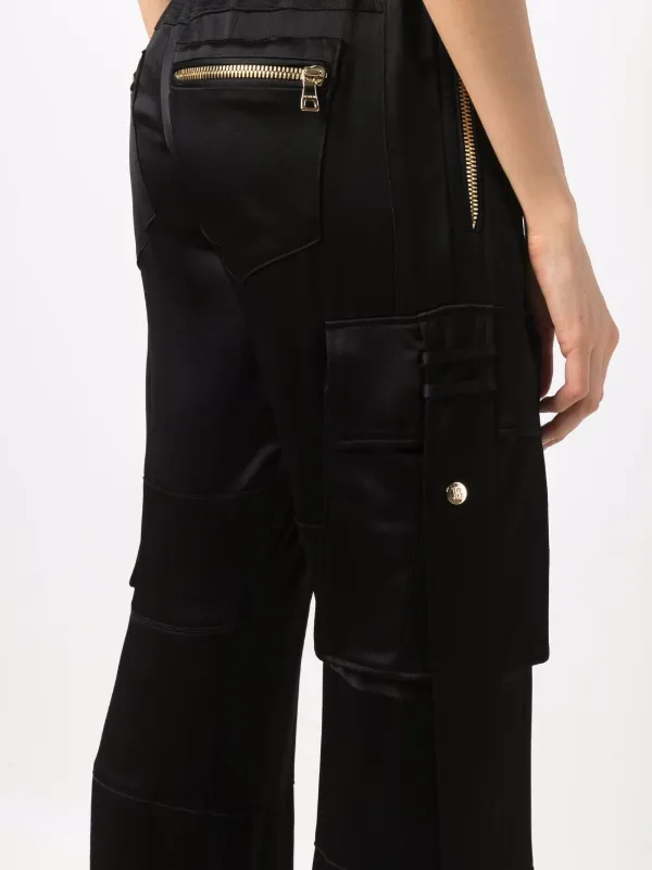 Balmain Satin Cargo Trousers - Farfetch