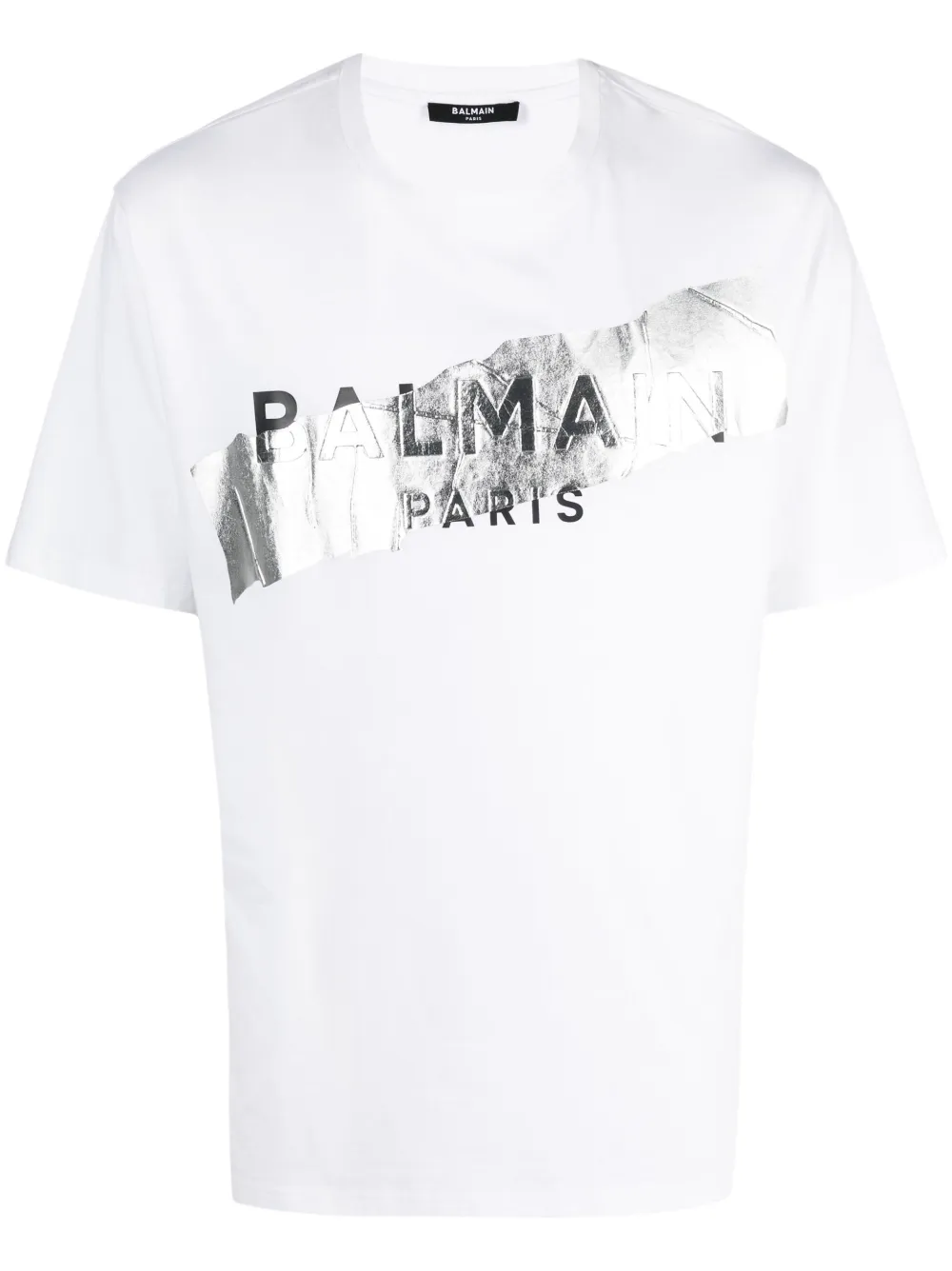 

Balmain playera con logo estampado - Blanco