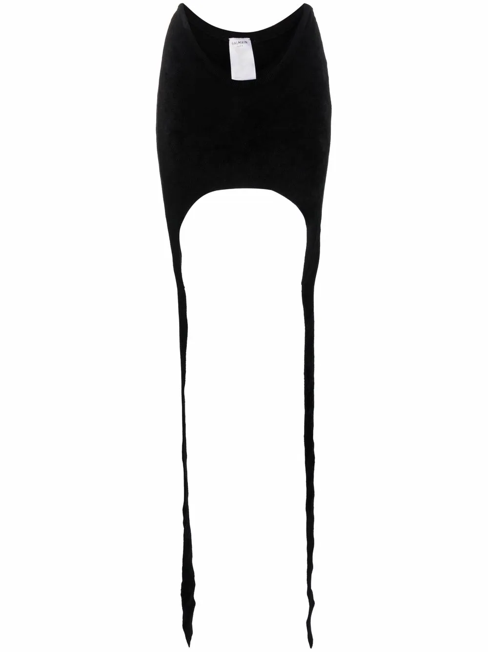 

Balmain asymmetric velvet miniskirt - Black