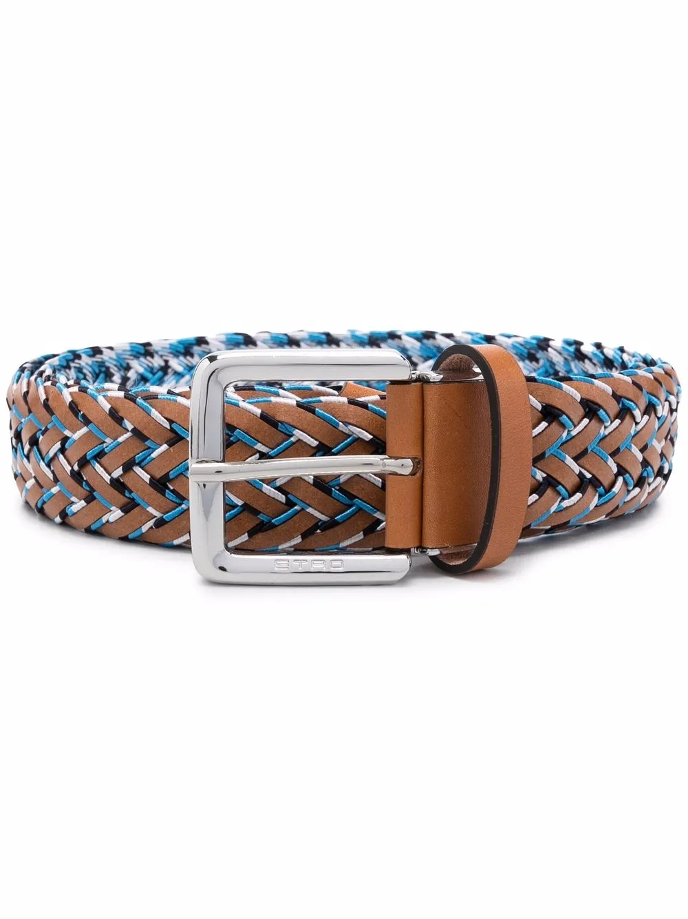 

ETRO cinturón con diseño entretejido - Azul