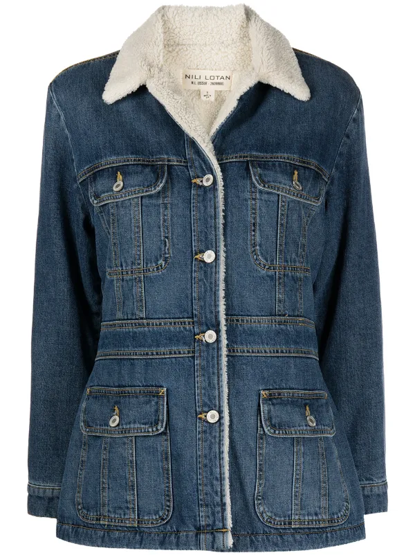 shearling lined denim jacket womens