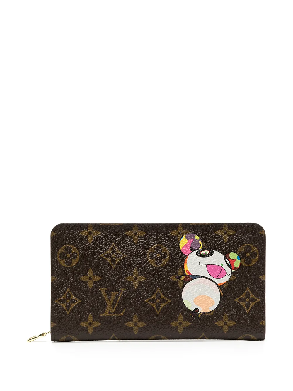 

Louis Vuitton x Takashi Murakami 2004 monogram panda Porte Monnaie zipped wallet - Brown