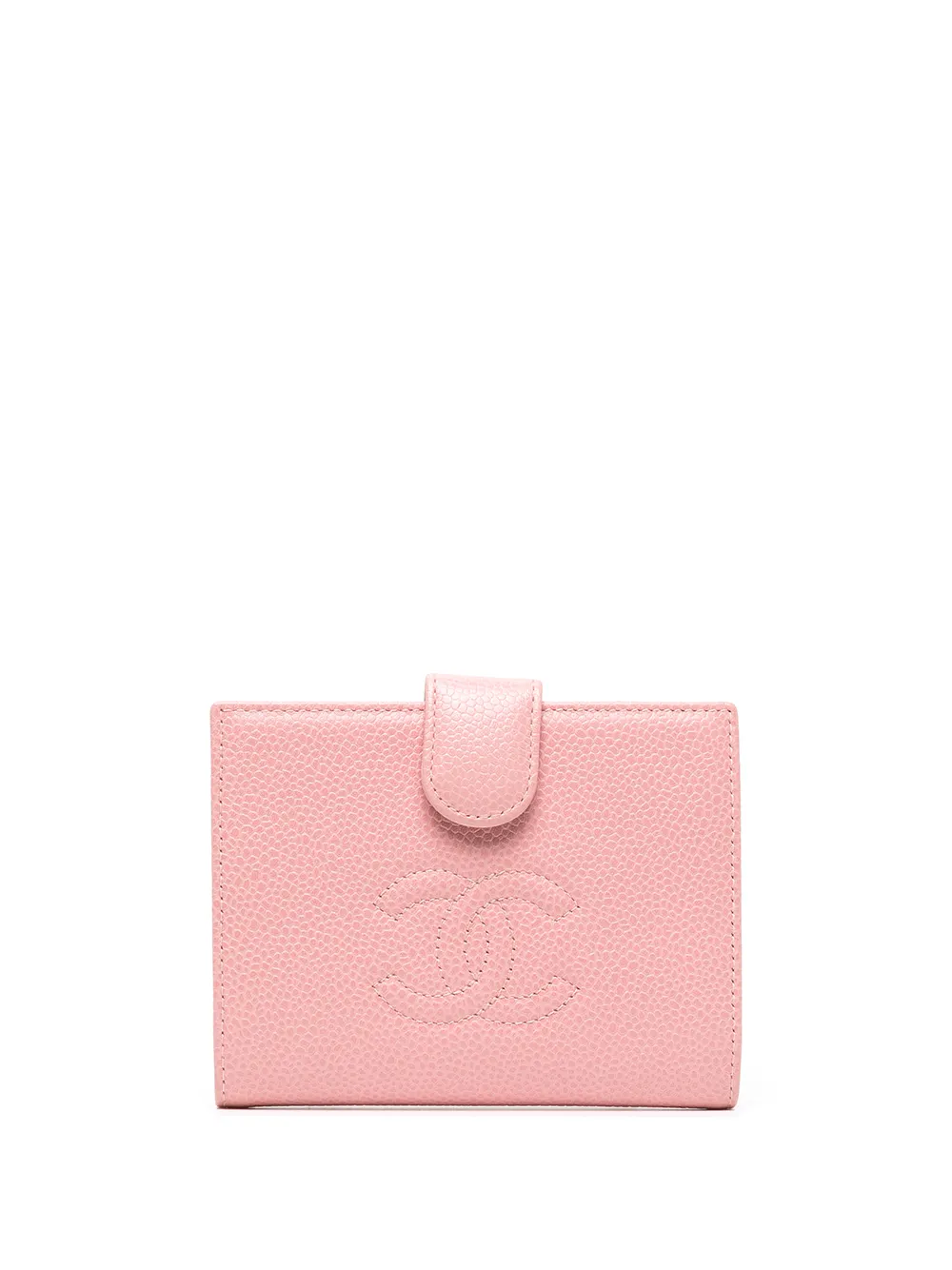 

Chanel Pre-Owned cartera plegable con logo CC en relieve 1990 - Rosado