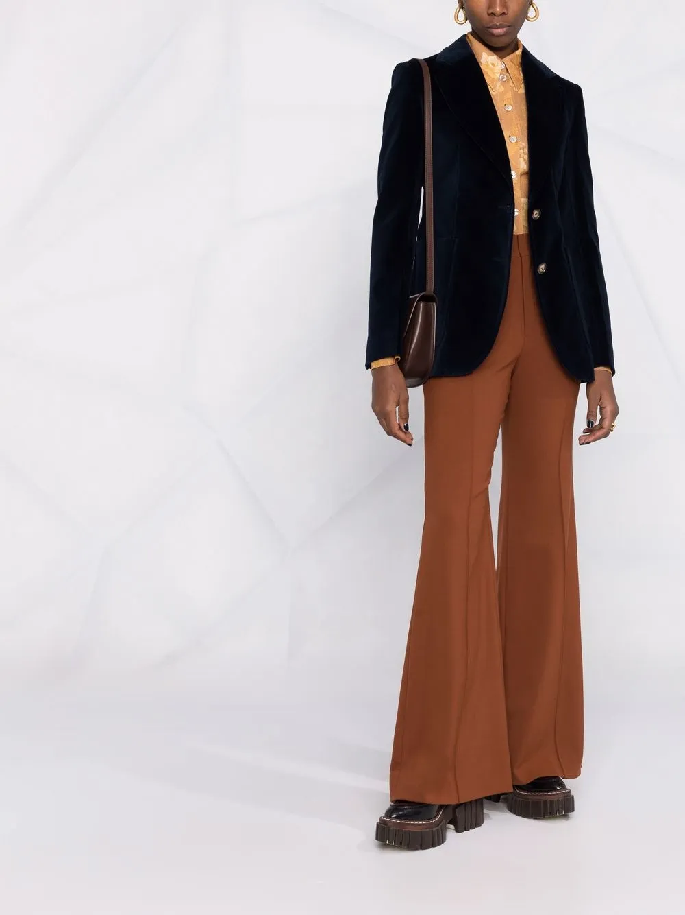 Victoria Beckham Fluwelen blazer - Blauw