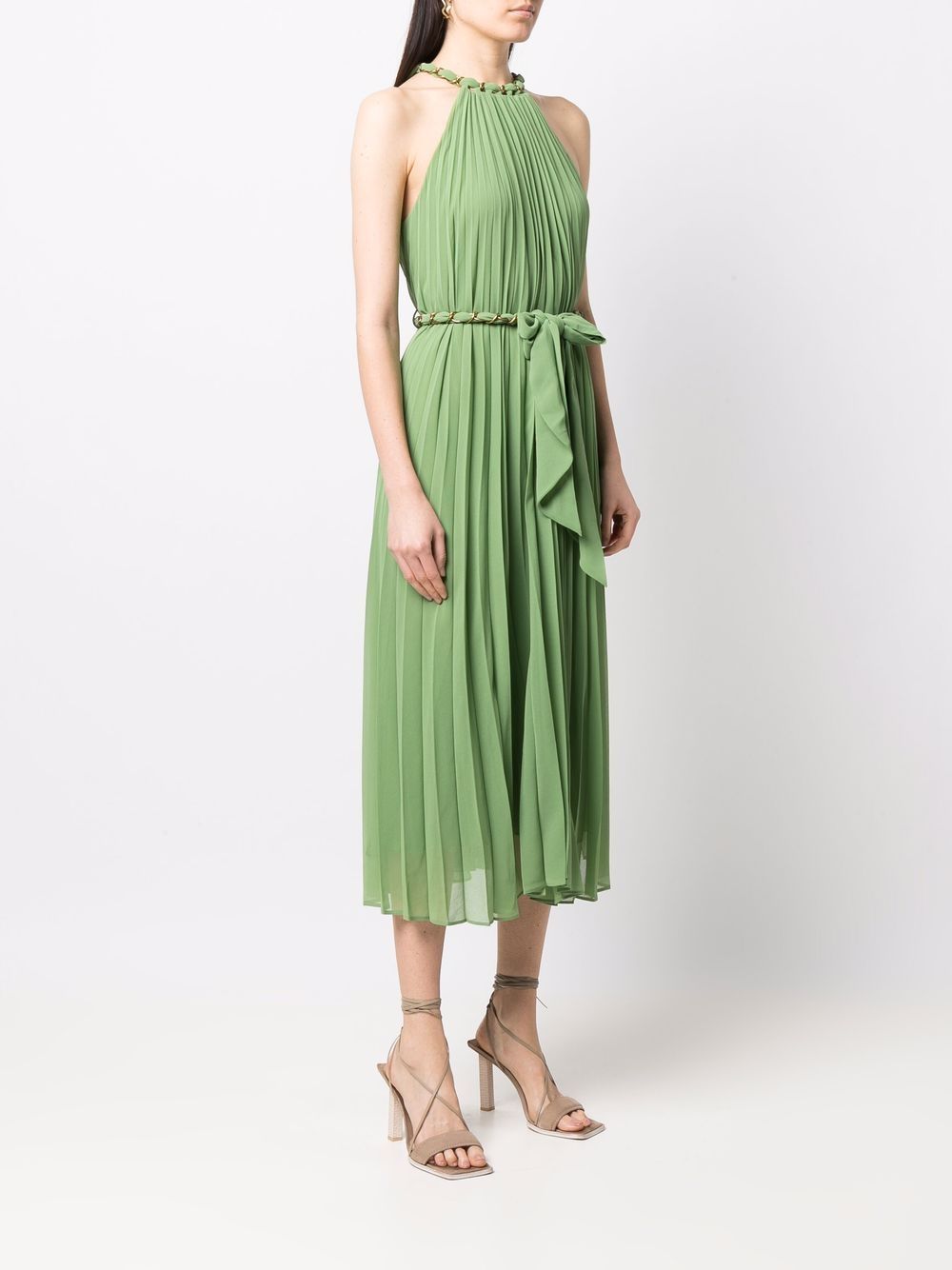 ZIMMERMANN Pleated Sleeveless Midi Dress - Farfetch