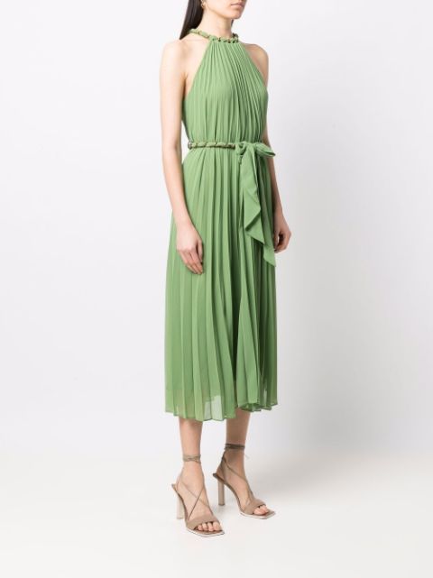 Shop ZIMMERMANN pleated sleeveless midi dress with Express Delivery ...