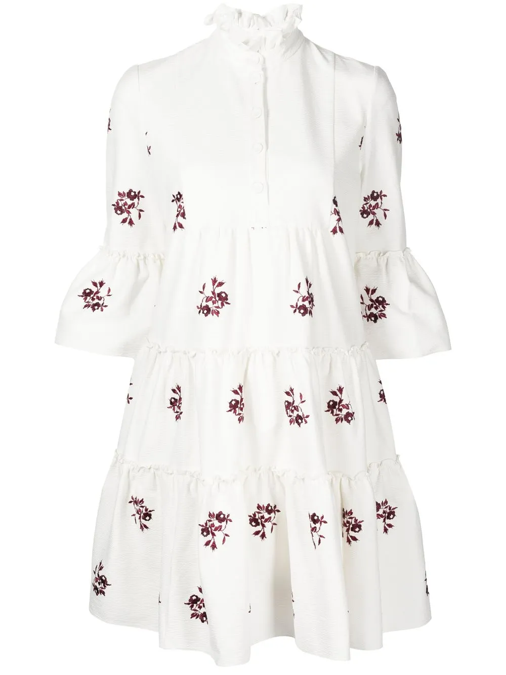 

Erdem vestido con bordado floral - Blanco