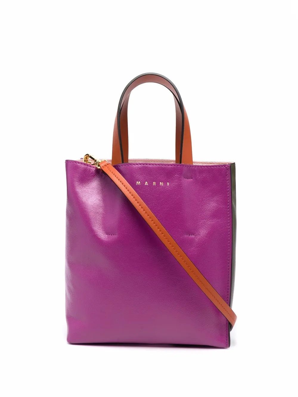 

Marni tote con logo estampado - Morado