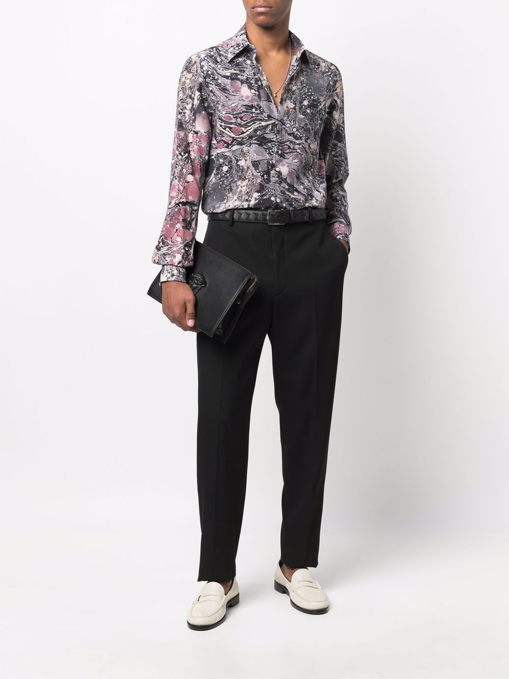 Dolce & Gabbana Overhemd met abstracte print - Zwart