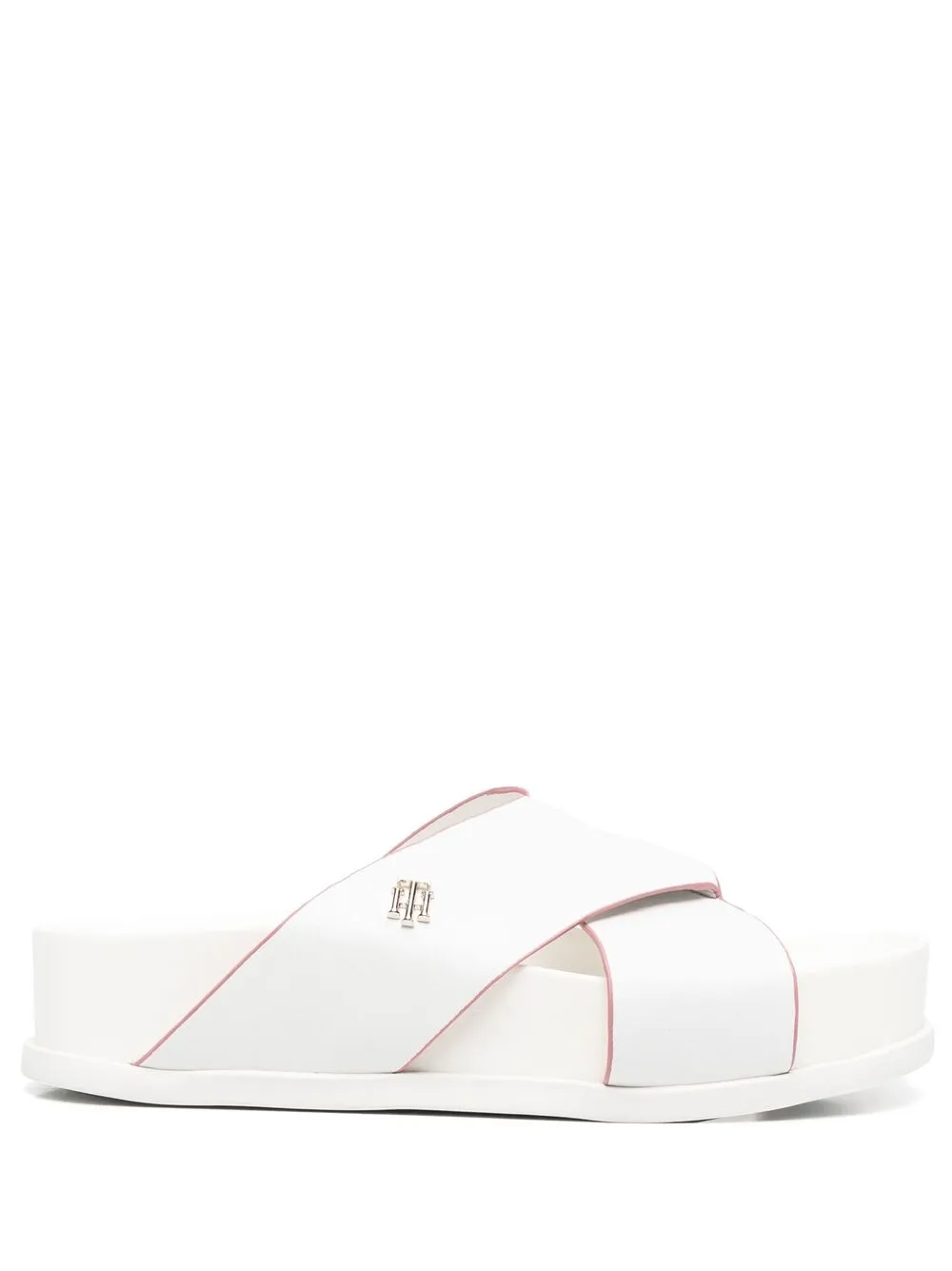 

Tommy Hilfiger sandalias con plataforma plana de 30mm - Blanco